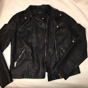 New black leather jacket